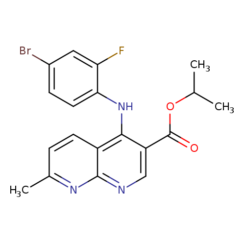 propan-2-yl 4-[(4-bromo-2-fluorophenyl)amino]-7-methyl-1,8-naphthyridine-3-carboxylate