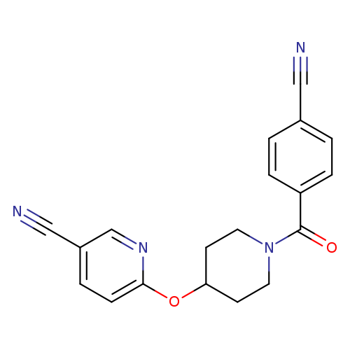 6-{[1-(4-cyanobenzoyl)piperidin-4-yl]oxy}pyridine-3-carbonitrile