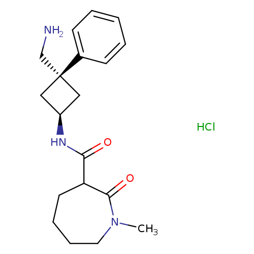 1-methyl-2-oxo-N-[(1r,3r)-3-(aminomethyl)-3-phenylcyclobutyl]azepane-3-carboxamide hydrochloride