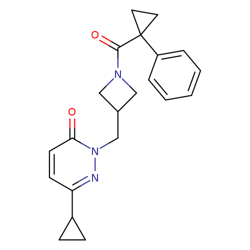 6-cyclopropyl-2-{[1-(1-phenylcyclopropanecarbonyl)azetidin-3-yl]methyl}-2,3-dihydropyridazin-3-one