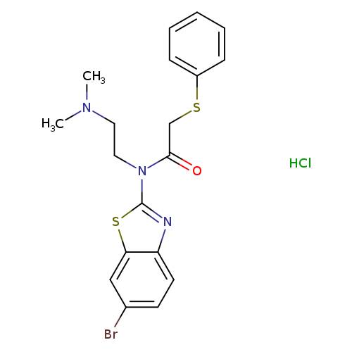 N-(6-bromo-1,3-benzothiazol-2-yl)-N-[2-(dimethylamino)ethyl]-2-(phenylsulfanyl)acetamide hydrochloride