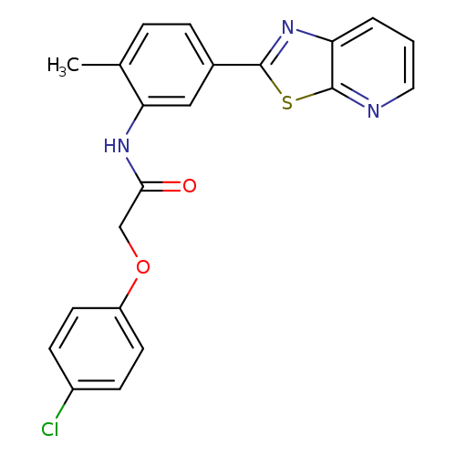 2-(4-chlorophenoxy)-N-(2-methyl-5-{[1,3]thiazolo[5,4-b]pyridin-2-yl}phenyl)acetamide
