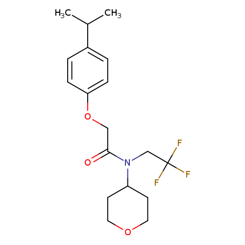 N-(oxan-4-yl)-2-[4-(propan-2-yl)phenoxy]-N-(2,2,2-trifluoroethyl)acetamide