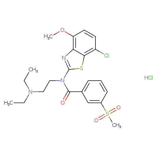 N-(7-chloro-4-methoxy-1,3-benzothiazol-2-yl)-N-[2-(diethylamino)ethyl]-3-methanesulfonylbenzamide hydrochloride