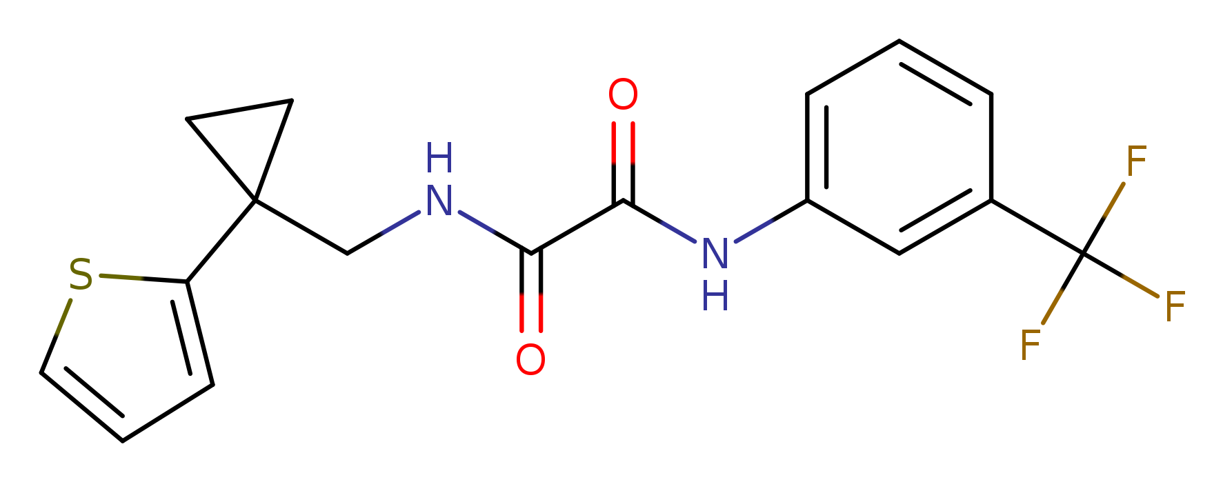 N-{[1-(thiophen-2-yl)cyclopropyl]methyl}-N'-[3-(trifluoromethyl)phenyl]ethanediamide