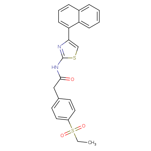 2-[4-(ethanesulfonyl)phenyl]-N-[4-(naphthalen-1-yl)-1,3-thiazol-2-yl]acetamide