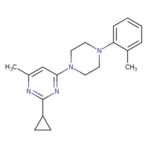 2-cyclopropyl-4-methyl-6-[4-(2-methylphenyl)piperazin-1-yl]pyrimidine