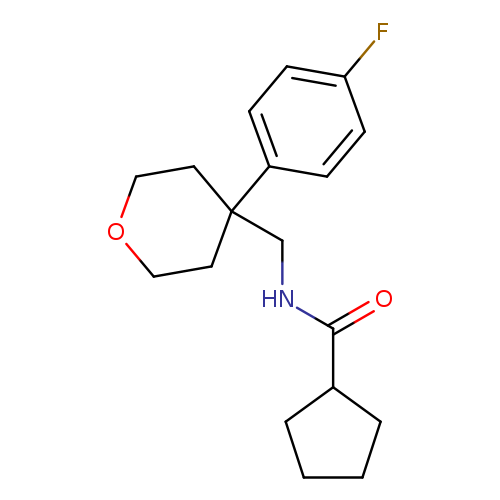 N-{[4-(4-fluorophenyl)oxan-4-yl]methyl}cyclopentanecarboxamide