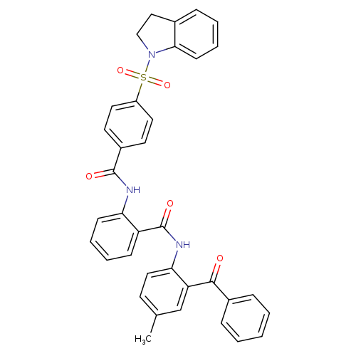 N-(2-benzoyl-4-methylphenyl)-2-[4-(2,3-dihydro-1H-indole-1-sulfonyl)benzamido]benzamide
