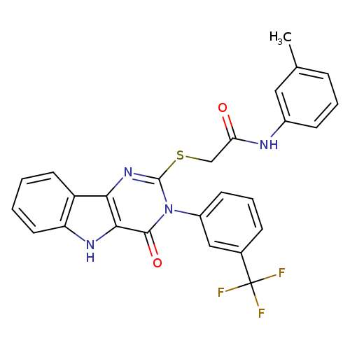 N-(3-methylphenyl)-2-({4-oxo-3-[3-(trifluoromethyl)phenyl]-3H,4H,5H-pyrimido[5,4-b]indol-2-yl}sulfanyl)acetamide