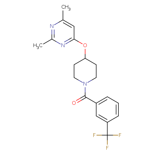 2,4-dimethyl-6-({1-[3-(trifluoromethyl)benzoyl]piperidin-4-yl}oxy)pyrimidine