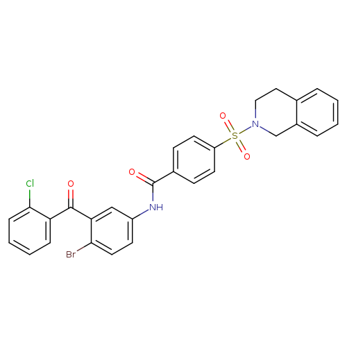 N-[4-bromo-3-(2-chlorobenzoyl)phenyl]-4-(1,2,3,4-tetrahydroisoquinoline-2-sulfonyl)benzamide