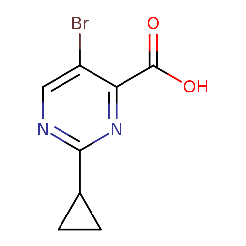 4-Pyrimidinecarboxylic acid, 5-bromo-2-cyclopropyl-