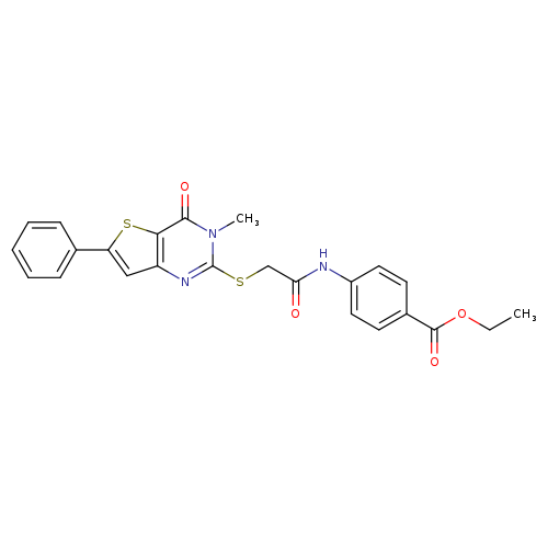 ethyl 4-[2-({3-methyl-4-oxo-6-phenyl-3H,4H-thieno[3,2-d]pyrimidin-2-yl}sulfanyl)acetamido]benzoate