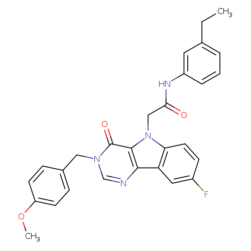 N-(3-ethylphenyl)-2-{8-fluoro-3-[(4-methoxyphenyl)methyl]-4-oxo-3H,4H,5H-pyrimido[5,4-b]indol-5-yl}acetamide
