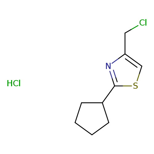 "4-(chloromethyl)-2-cyclopentyl-1,3-thiazole hydrochloride"