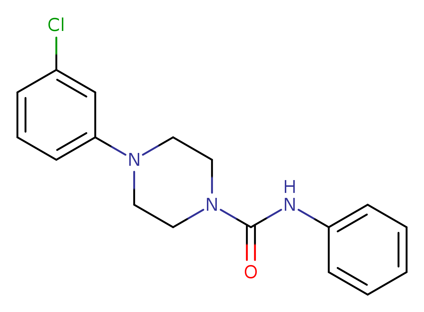 4-(3-chlorophenyl)-N-phenylpiperazine-1-carboxamide