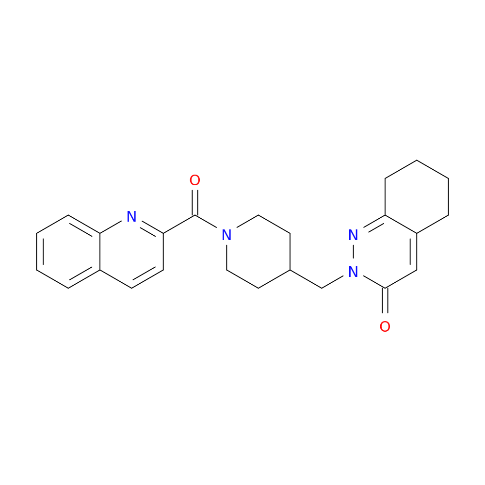 2-{[1-(quinoline-2-carbonyl)piperidin-4-yl]methyl}-2,3,5,6,7,8-hexahydrocinnolin-3-one