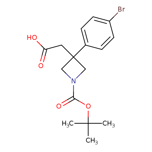 2-[3-(4-bromophenyl)-1-[(tert-butoxy)carbonyl]azetidin-3-yl]acetic acid