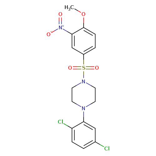 1-(2,5-dichlorophenyl)-4-(4-methoxy-3-nitrobenzenesulfonyl)piperazine