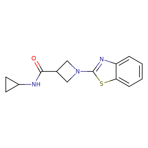 1-(1,3-benzothiazol-2-yl)-N-cyclopropylazetidine-3-carboxamide