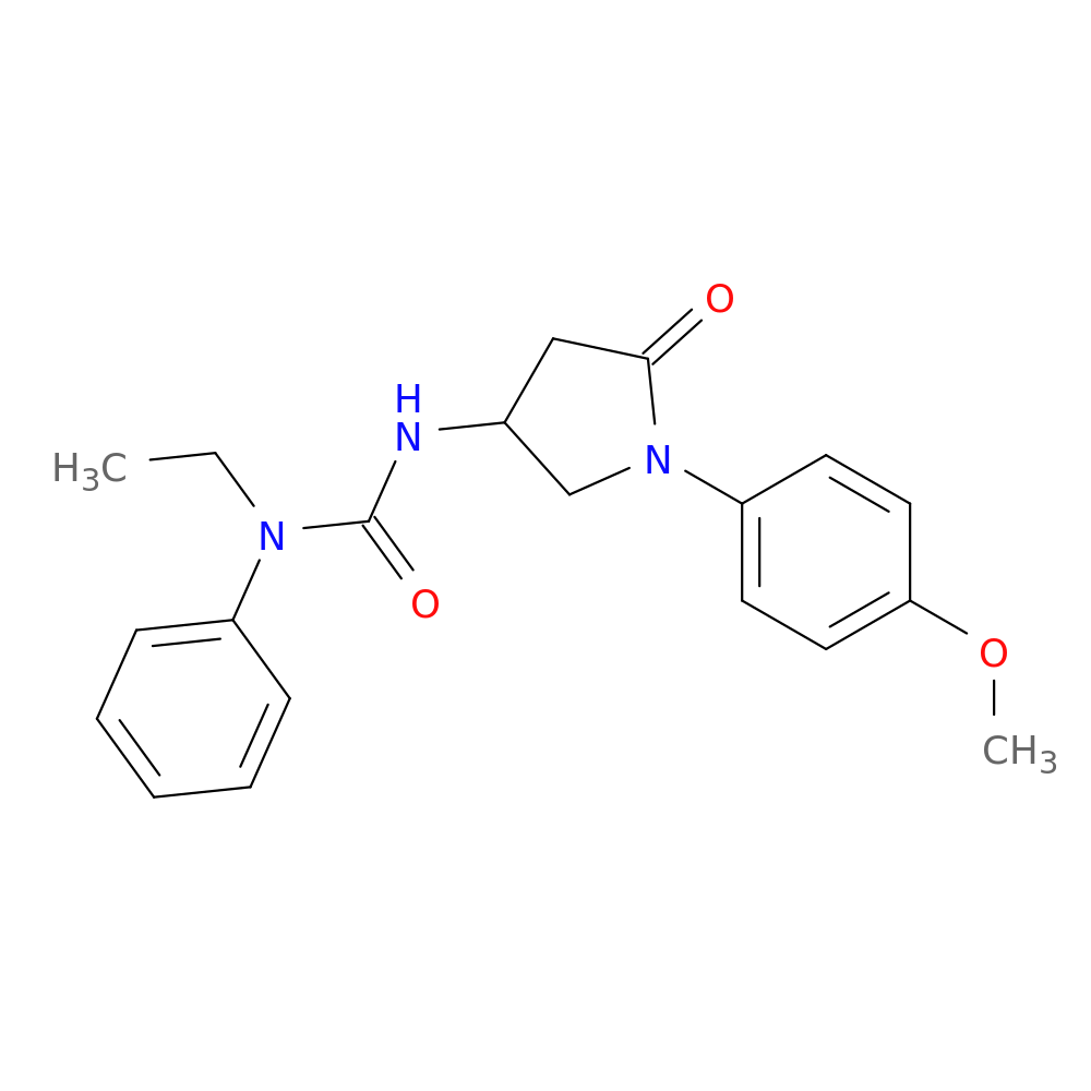 1-ethyl-3-[1-(4-methoxyphenyl)-5-oxopyrrolidin-3-yl]-1-phenylurea