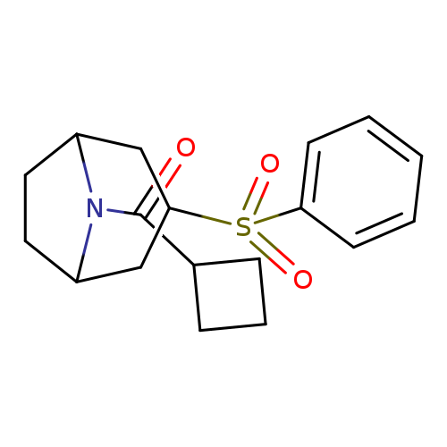 3-(benzenesulfonyl)-8-cyclobutanecarbonyl-8-azabicyclo[3.2.1]octane