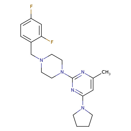 2-{4-[(2,4-difluorophenyl)methyl]piperazin-1-yl}-4-methyl-6-(pyrrolidin-1-yl)pyrimidine