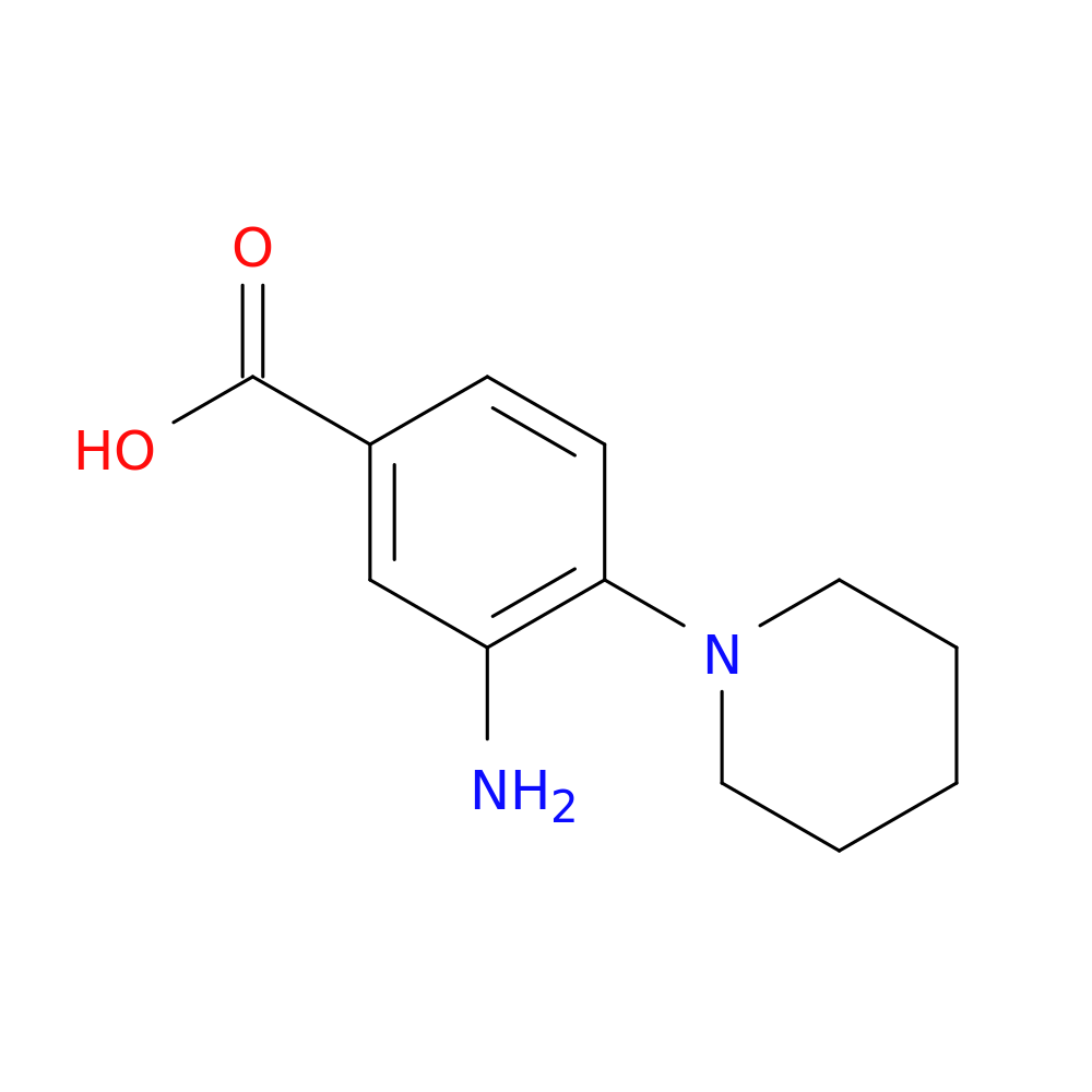 3-Amino-4-piperidin-1-yl-benzoic acid