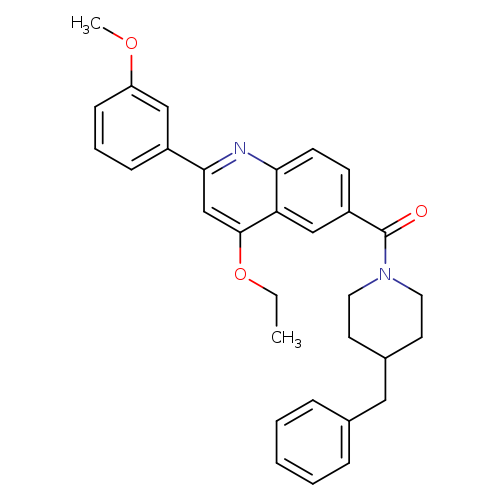 6-(4-benzylpiperidine-1-carbonyl)-4-ethoxy-2-(3-methoxyphenyl)quinoline
