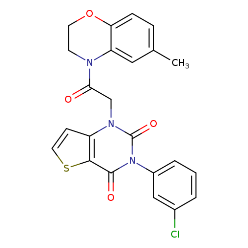3-(3-chlorophenyl)-1-[2-(6-methyl-3,4-dihydro-2H-1,4-benzoxazin-4-yl)-2-oxoethyl]-1H,2H,3H,4H-thieno[3,2-d]pyrimidine-2,4-dione