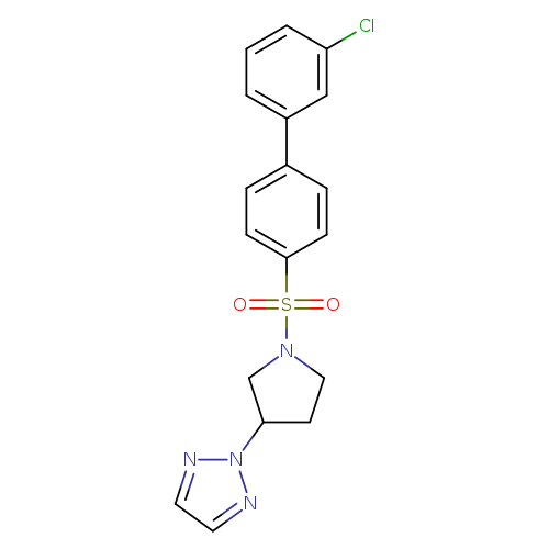 2-[1-({3'-chloro-[1,1'-biphenyl]-4-yl}sulfonyl)pyrrolidin-3-yl]-2H-1,2,3-triazole