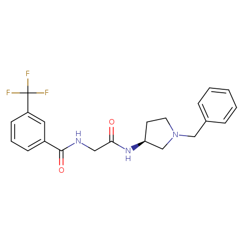 Benzamide, N-[2-oxo-2-[[(3S)-1-(phenylmethyl)-3-pyrrolidinyl]amino]ethyl]-3-(trifluoromethyl)-