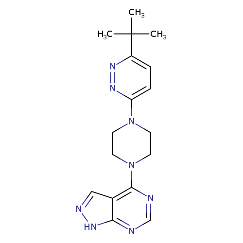 3-tert-butyl-6-(4-{1H-pyrazolo[3,4-d]pyrimidin-4-yl}piperazin-1-yl)pyridazine