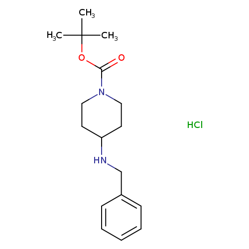1-Piperidinecarboxylic acid, 4-[(phenylmethyl)amino]-, 1,1-dimethylethyl ester, hydrochloride (1:1)