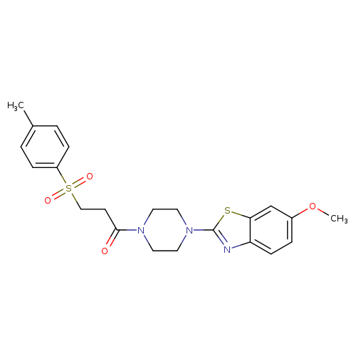 1-[4-(6-methoxy-1,3-benzothiazol-2-yl)piperazin-1-yl]-3-(4-methylbenzenesulfonyl)propan-1-one
