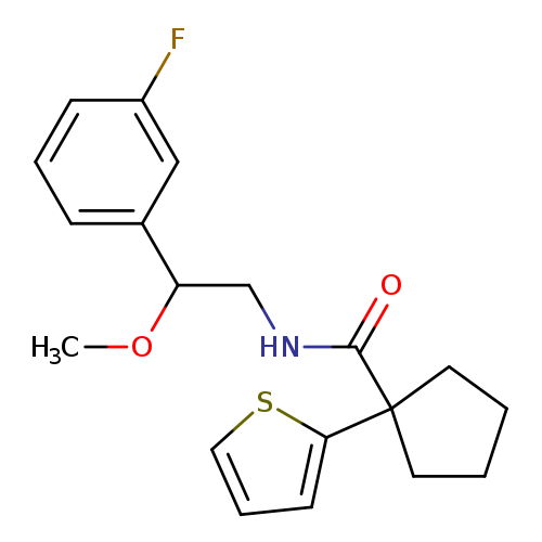 N-[2-(3-fluorophenyl)-2-methoxyethyl]-1-(thiophen-2-yl)cyclopentane-1-carboxamide
