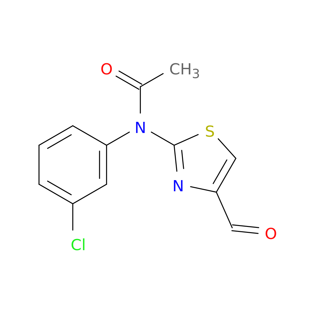 N-(3-chlorophenyl)-N-(4-formyl-1,3-thiazol-2-yl)acetamide