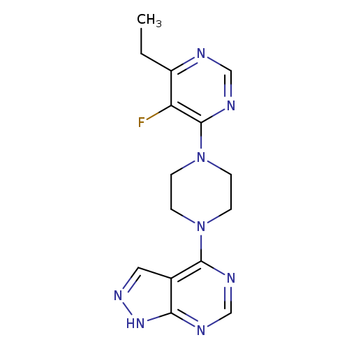 4-ethyl-5-fluoro-6-(4-{1H-pyrazolo[3,4-d]pyrimidin-4-yl}piperazin-1-yl)pyrimidine