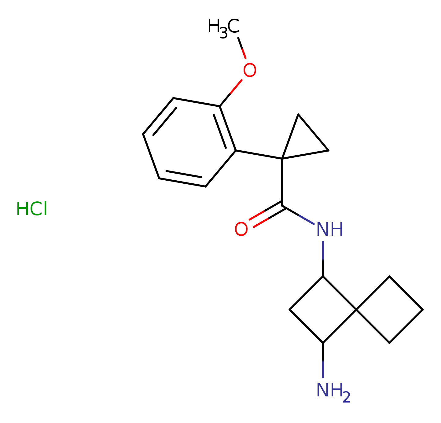 N-{3-aminospiro[3.3]heptan-1-yl}-1-(2-methoxyphenyl)cyclopropane-1-carboxamide hydrochloride