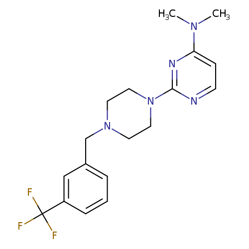 N,N-dimethyl-2-(4-{[3-(trifluoromethyl)phenyl]methyl}piperazin-1-yl)pyrimidin-4-amine