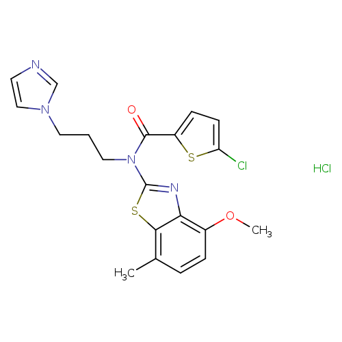 5-chloro-N-[3-(1H-imidazol-1-yl)propyl]-N-(4-methoxy-7-methyl-1,3-benzothiazol-2-yl)thiophene-2-carboxamide hydrochloride