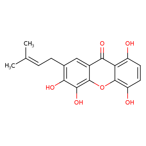 9H-Xanthen-9-one, 1,4,5,6-tetrahydroxy-7-(3-methyl-2-buten-1-yl)-