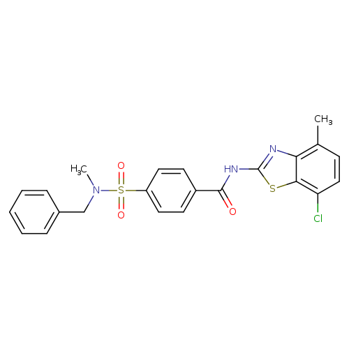 4-[benzyl(methyl)sulfamoyl]-N-(7-chloro-4-methyl-1,3-benzothiazol-2-yl)benzamide