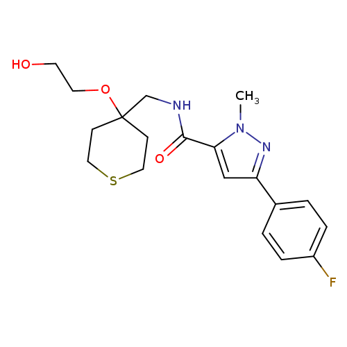 3-(4-fluorophenyl)-N-{[4-(2-hydroxyethoxy)thian-4-yl]methyl}-1-methyl-1H-pyrazole-5-carboxamide