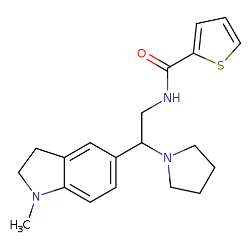 N-[2-(1-methyl-2,3-dihydro-1H-indol-5-yl)-2-(pyrrolidin-1-yl)ethyl]thiophene-2-carboxamide