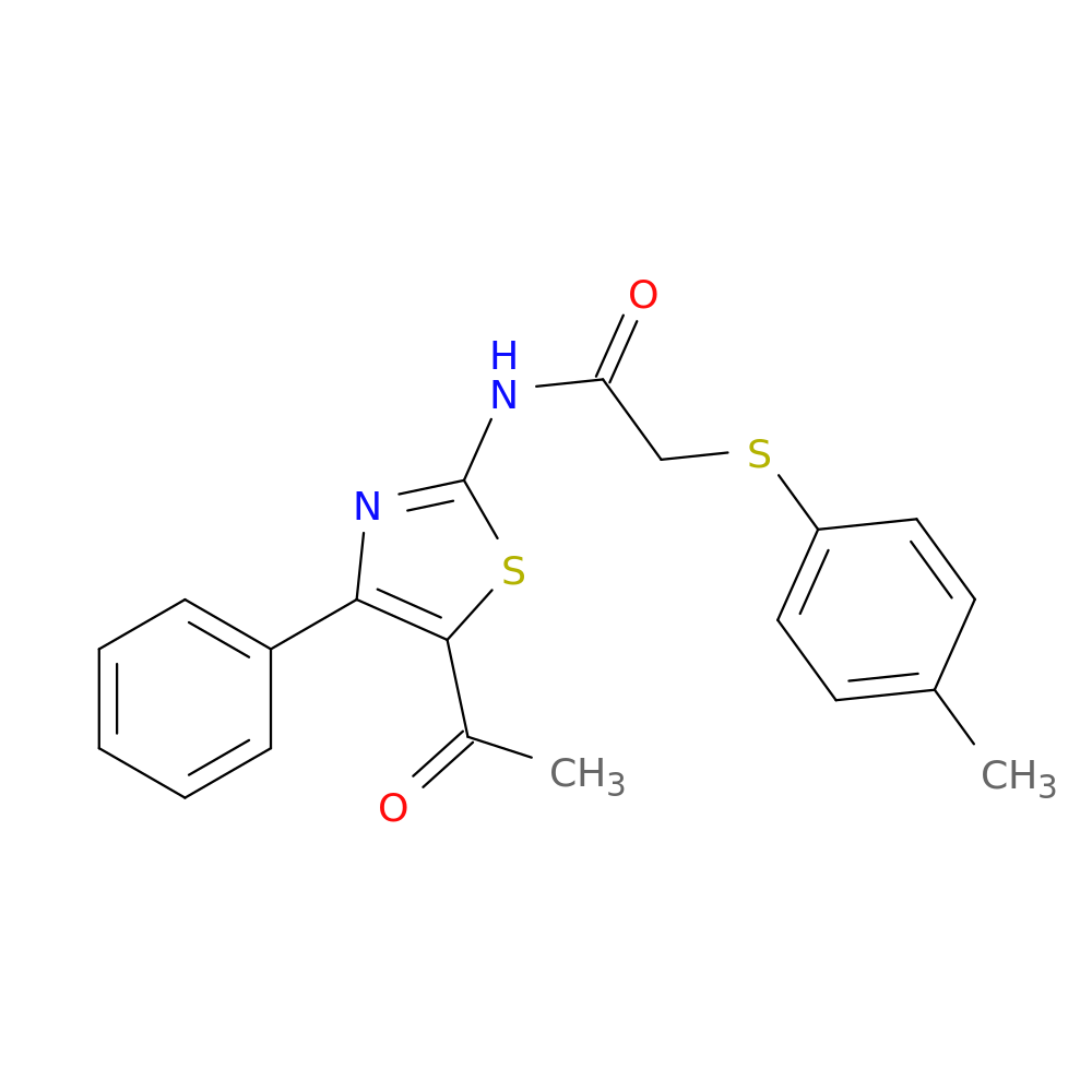 N-(5-acetyl-4-phenyl-1,3-thiazol-2-yl)-2-[(4-methylphenyl)sulfanyl]acetamide