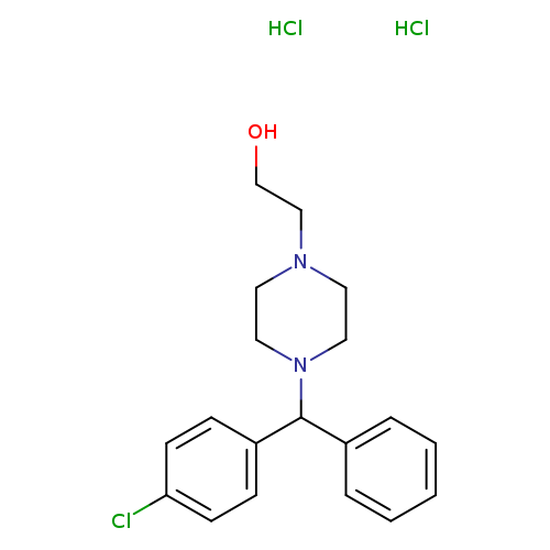1-Piperazineethanol, 4-[(4-chlorophenyl)phenylmethyl]-, hydrochloride (1:2)