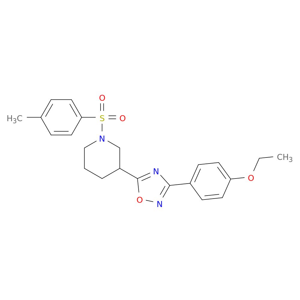 3-[3-(4-ethoxyphenyl)-1,2,4-oxadiazol-5-yl]-1-(4-methylbenzenesulfonyl)piperidine