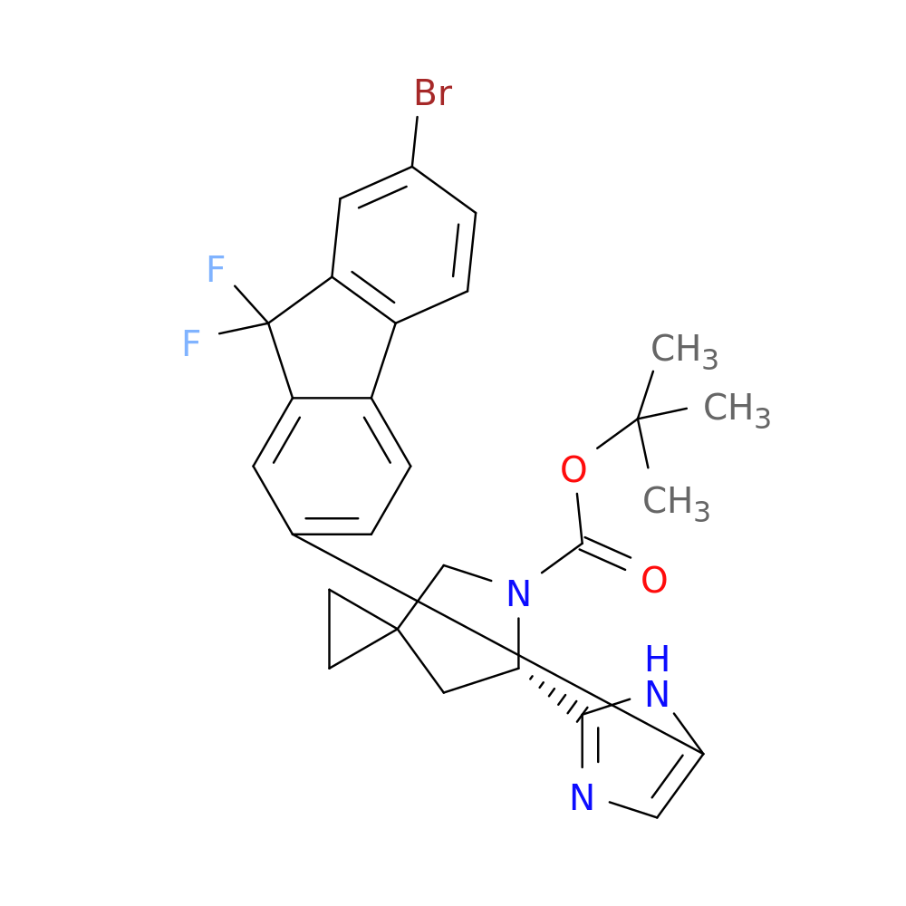 (6S)-6-[5-(7-Bromo-9,9-difluoro-9H-fluoren-2-yl)-1H-imidazol-2-yl]-5-azaspiro[2.4]heptane-5-carboxylic acid 1,1-dimethylethyl ester